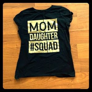 Black and golden t-shirt